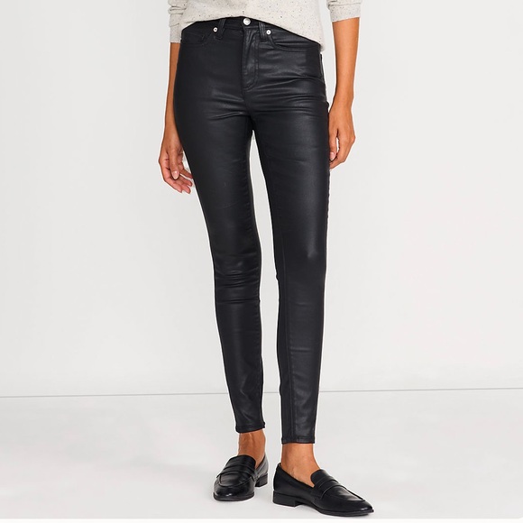 NWT!! Women's High Rise Coated Denim Skinny Jeans - Picture 2 of 10